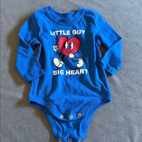 Okie dokie Blue Baby Onesie with Red Graphic - Picture 1 of 3